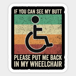 Funny Wheelchair Humor Sticker